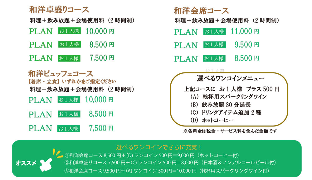 2026夏の懇親会プラン表最新b
