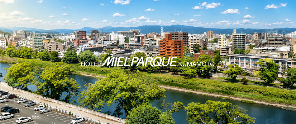 熊本市街と白川の眺め