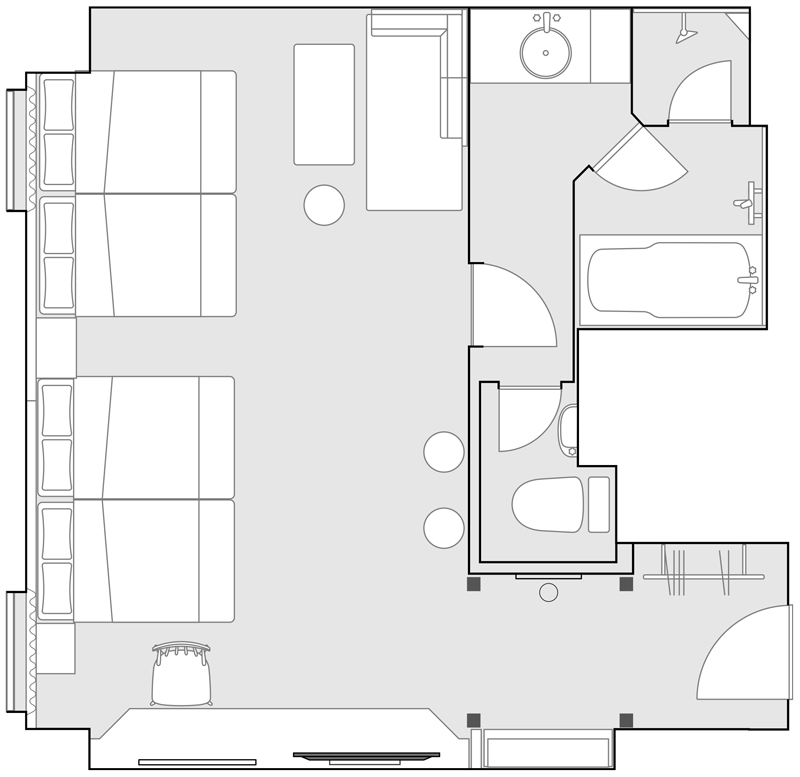 コンフォートフォースルーム（ファミリールーム）間取図