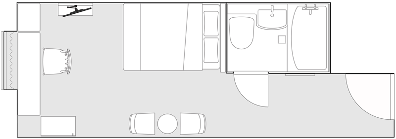 コンフォートダブルルーム間取図