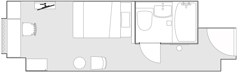 コンフォートシングルルーム間取図