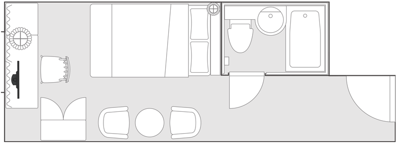 ダブルルーム間取図