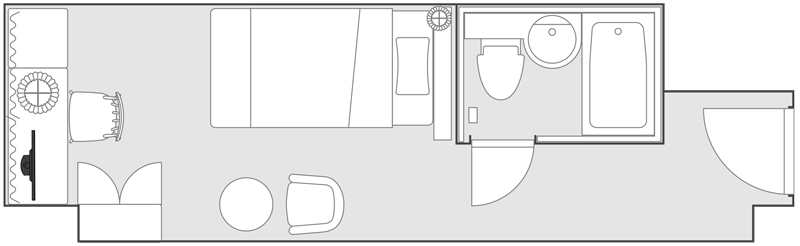 シングルルーム間取図